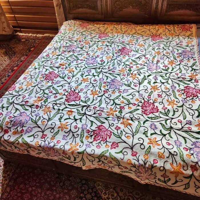 Kashmiri Crewel Sofa Throw Cover20230330 15 1