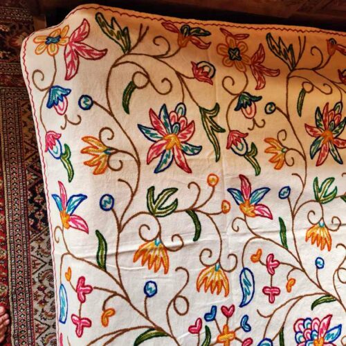 Kashmiri Crewel Sofa Throw Cover20230330 21