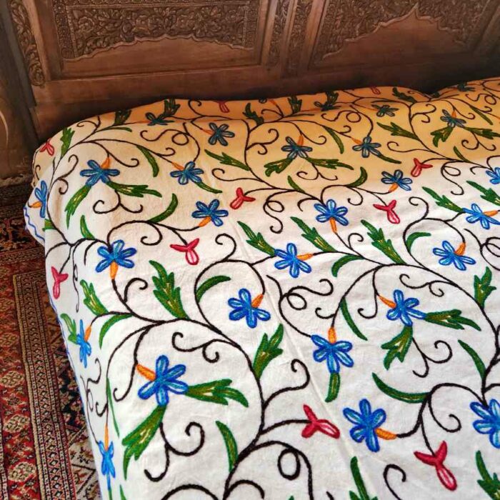 Kashmiri Crewel Sofa Throw Cover20230330 3