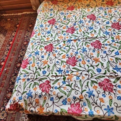 Kashmiri Crewel Sofa Throw Cover20230330 7
