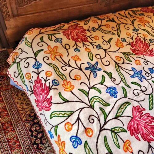 Kashmiri Crewel Sofa Throw Cover20230330 8