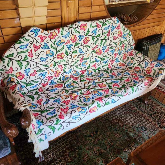 Kashmiri Crewel Sofa throw cover20230331 1 2