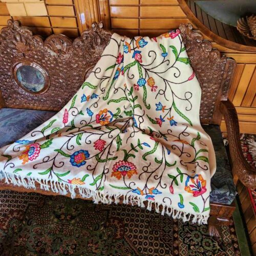 Kashmiri Crewel Sofa throw cover20230331 11