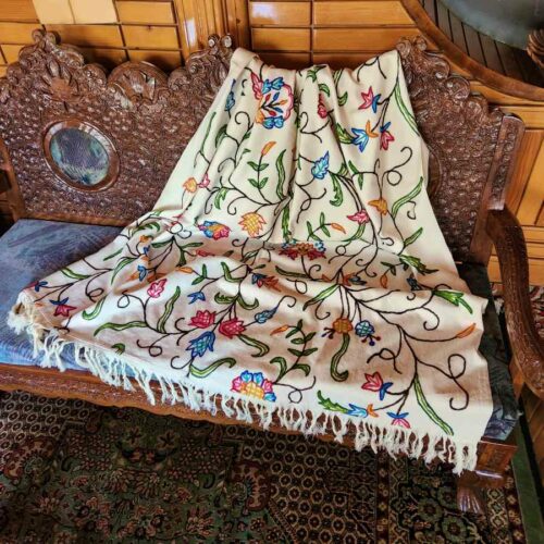 Kashmiri Crewel Sofa throw cover20230331 17