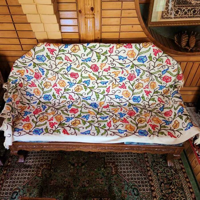 Kashmiri Crewel Sofa throw cover20230331 19