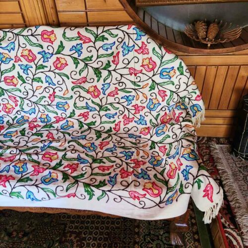 Kashmiri Crewel Sofa throw cover20230331 2 1