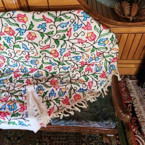 Kashmiri Crewel Sofa throw cover20230331 3 1