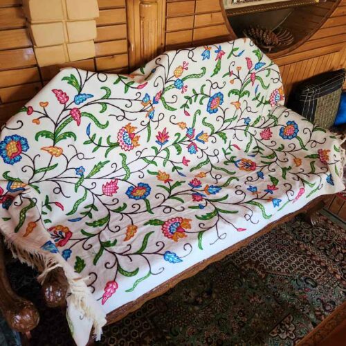 Kashmiri Crewel Sofa throw cover20230331 8