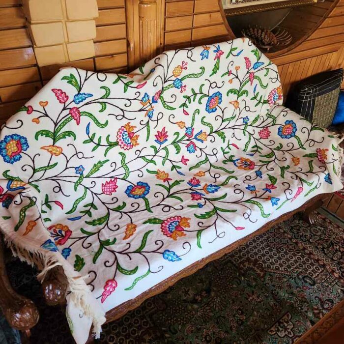 Kashmiri Crewel Sofa throw cover20230331 8