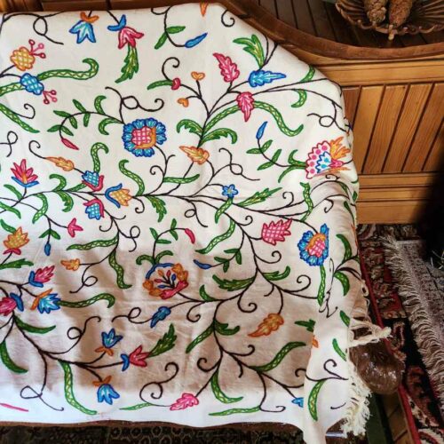 Kashmiri Crewel Sofa throw cover20230331 9