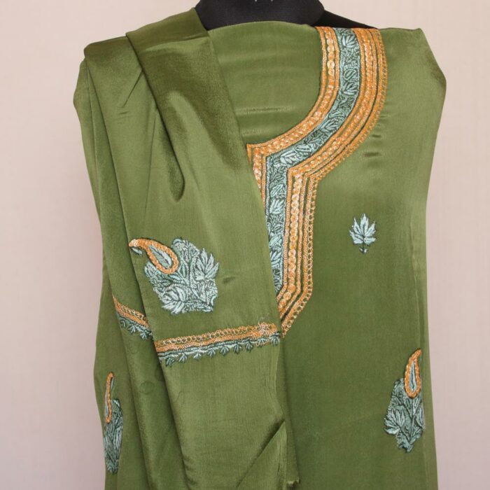 crepe salwar suit tilla sozni 4