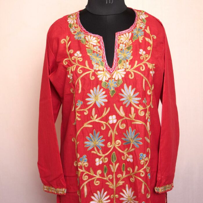 kashmiri summer kurta kurti cotton aari gyawun top 65