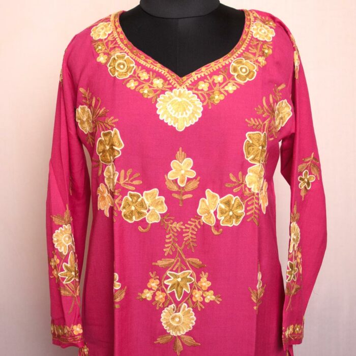 kashmiri summer kurta kurti cotton aari gyawun top 73