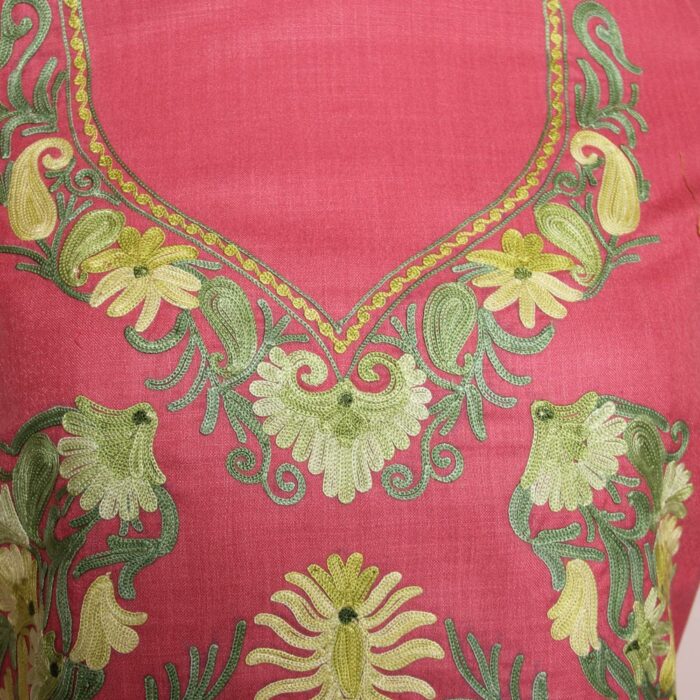 pink cotton summer spring kashmiri pandit dress suit 1