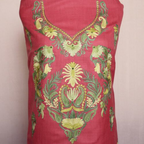 pink cotton summer spring kashmiri pandit dress suit 3