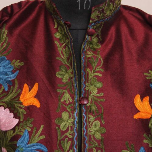 silk aari kashmiri jacket 4