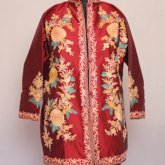 silk aari kashmiri jacket 6