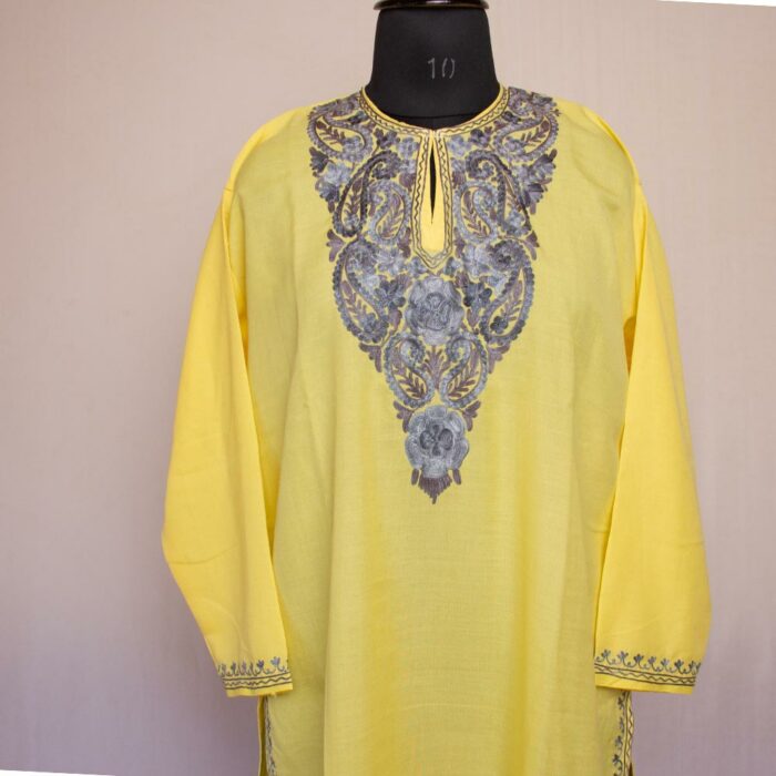 yellow kurta for warm weather girls