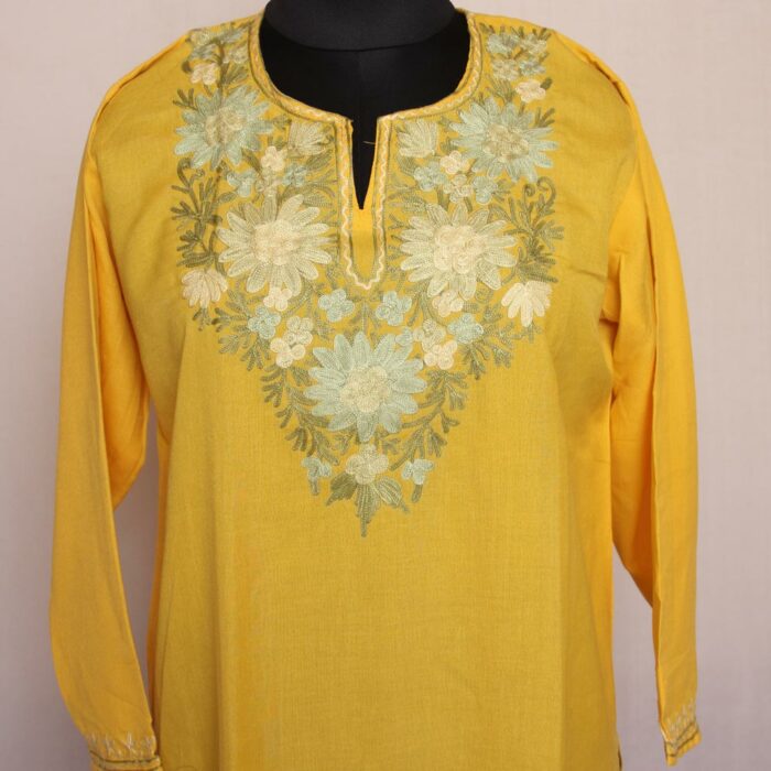 yellow short kurta 1