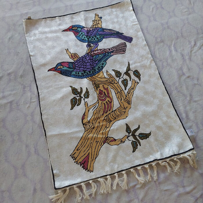 kashmiri silk wall hangings decor art handmade india craft 105