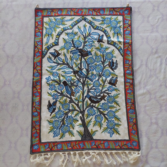 kashmiri silk wall hangings decor art handmade india craft 72