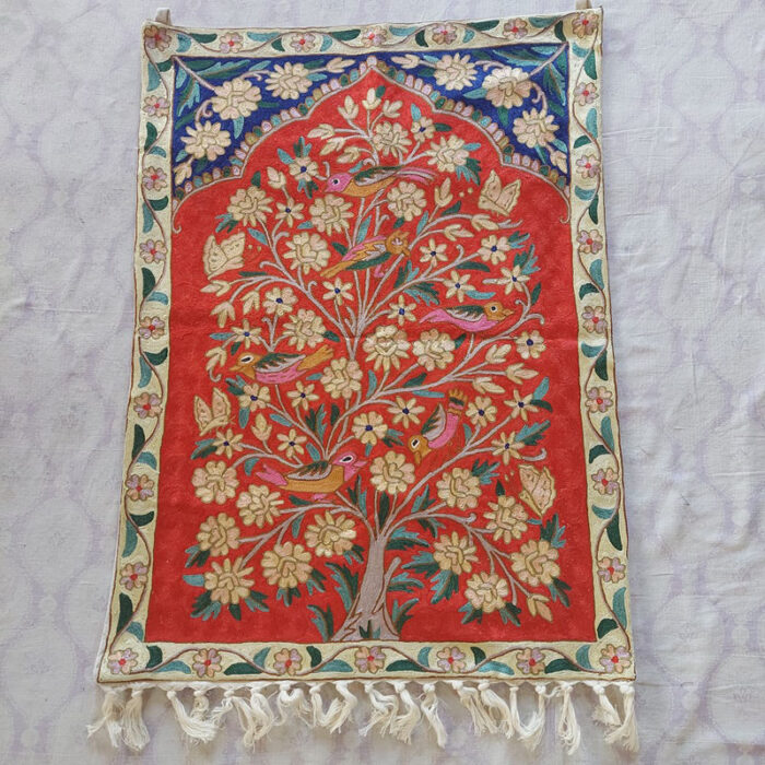 kashmiri silk wall hangings decor art handmade india craft 93