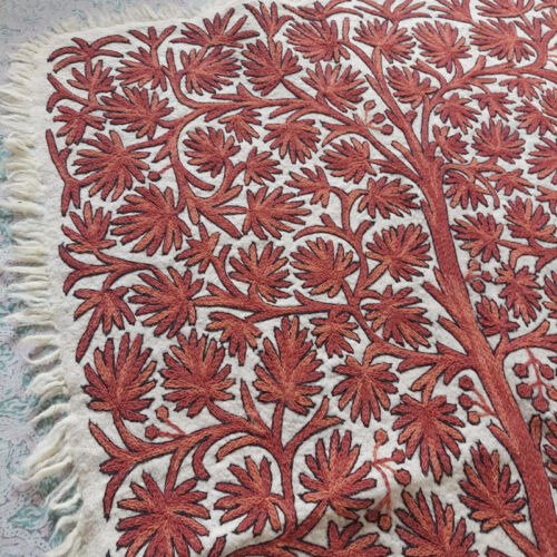 kashmiri namda rug handmade decor wool gyawun srinagar traditional 16