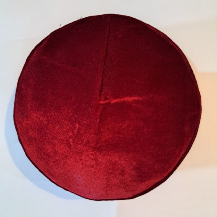 maroon velvet silver tilla cap 2