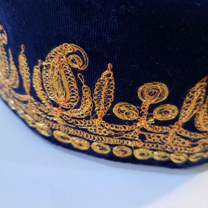 blue velvet golden tilla cap 3