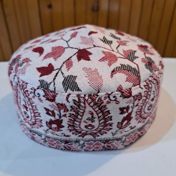 wine badami border kani cap 1