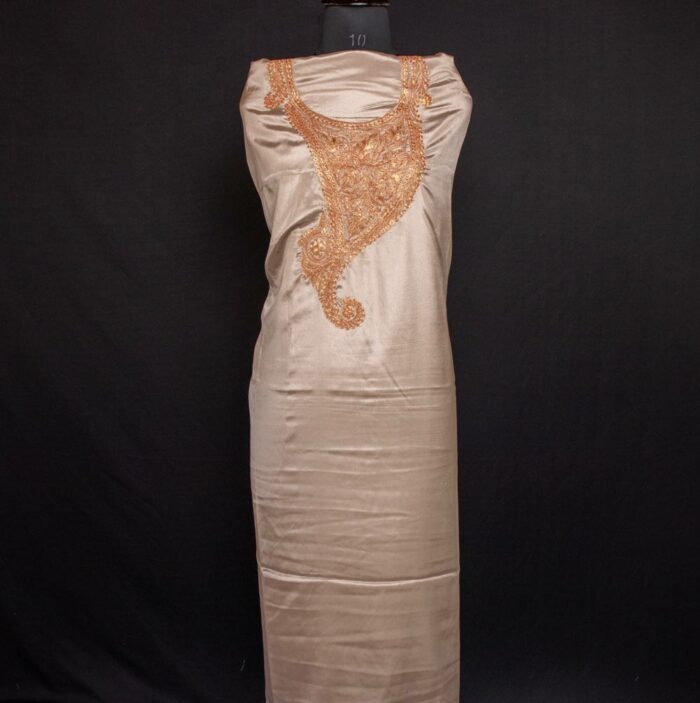 beige satin fabric july