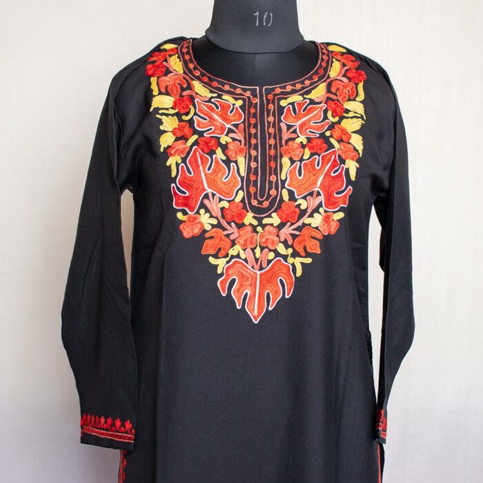 black chinar cotton summer kurta