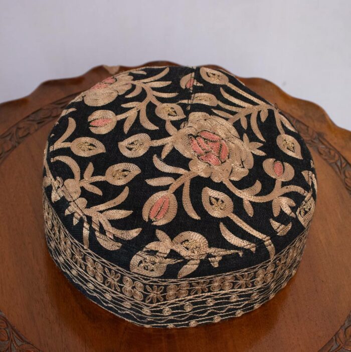 black kashmiri cap