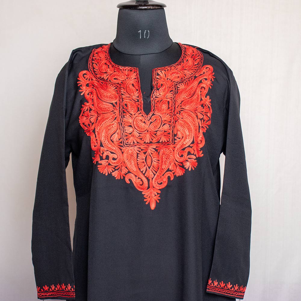 black ruby cotton aari kurti