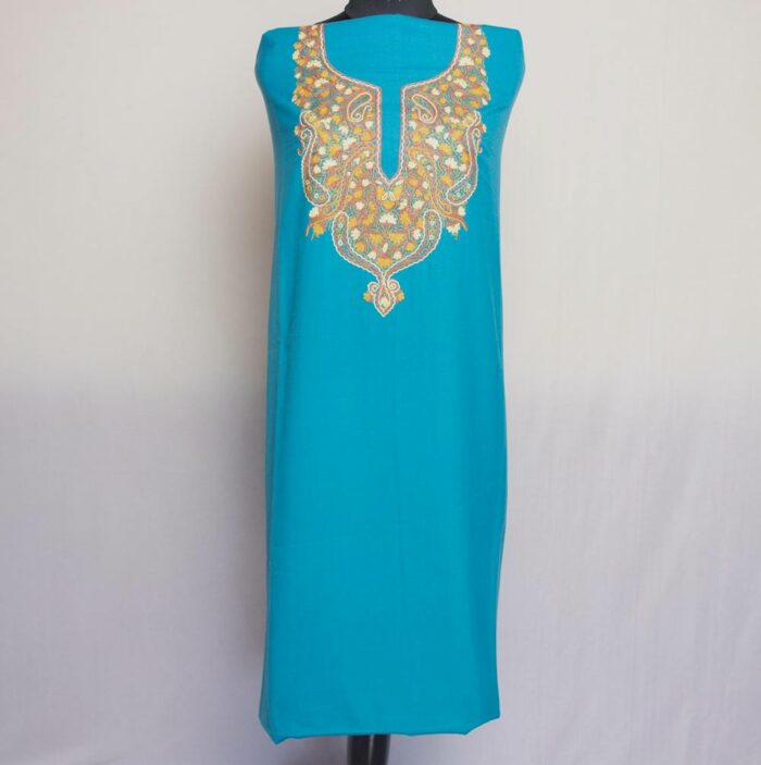 blue aari hand summer cool cotton suit summer kurta pant