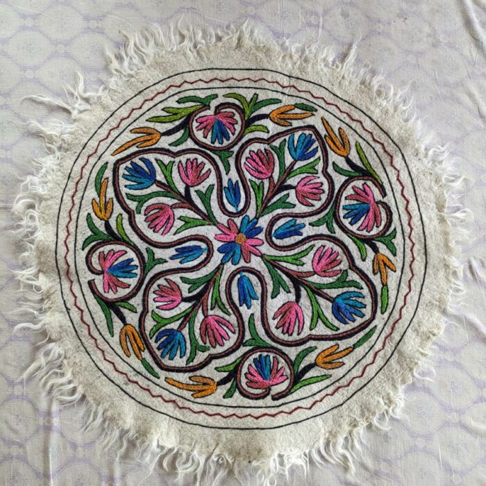 chinar 3 foot rug handmade kashmiri 1