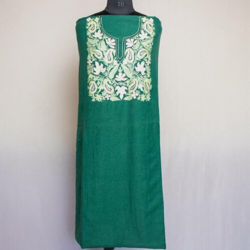 dark green aari zari suit1