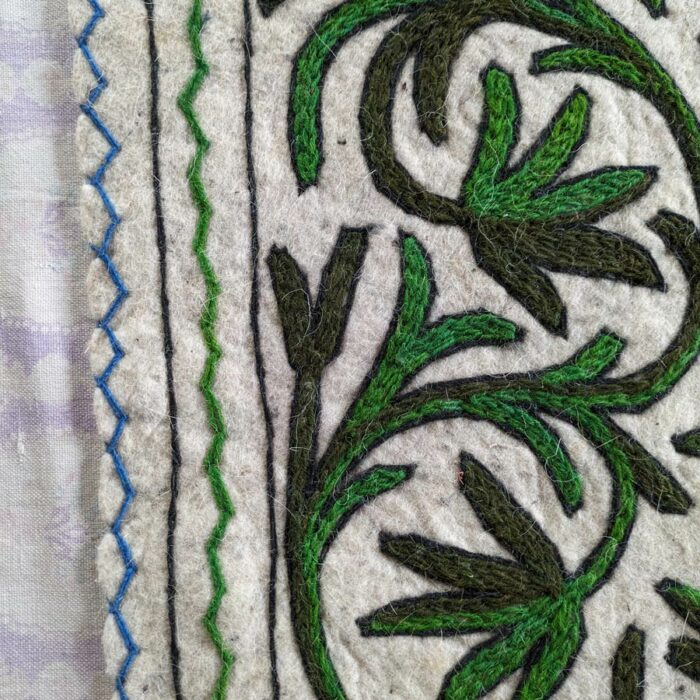 dark green medidation rug 1
