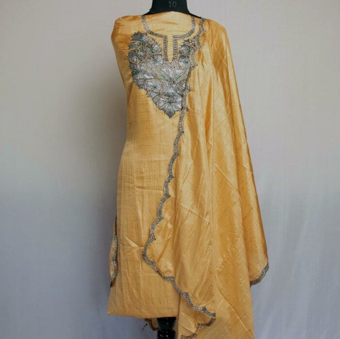 dark mustard silk salwar kameez