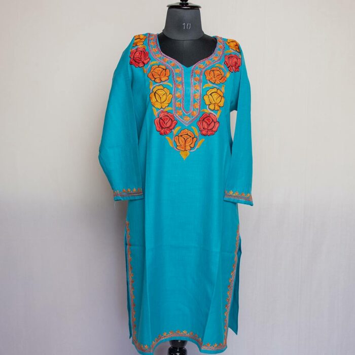 ferozi ruby cotton aari kurti