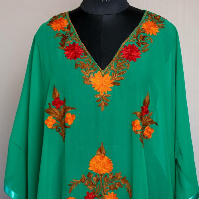 green georgete kaftan aari1