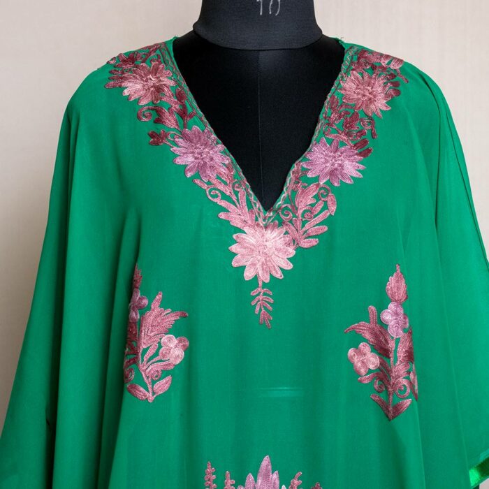 green kashmiri kaftan1