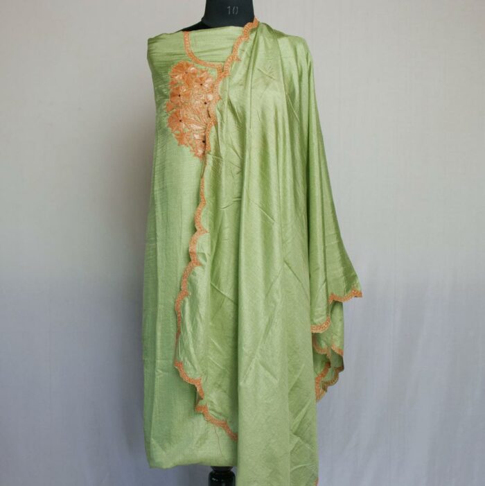 green silk golden tilla suit2
