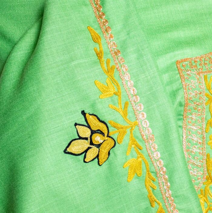 light green cotton aari summer suit 2024 latest