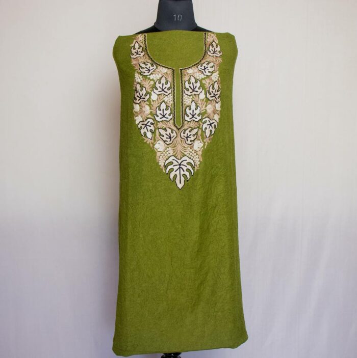 mehndi green crush cotton suit new