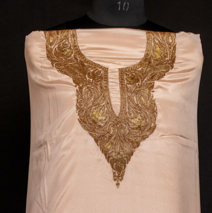 peach chinari color 2pc suit