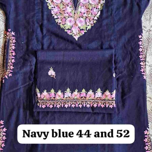 Blue Semi Pashmina pheran 1