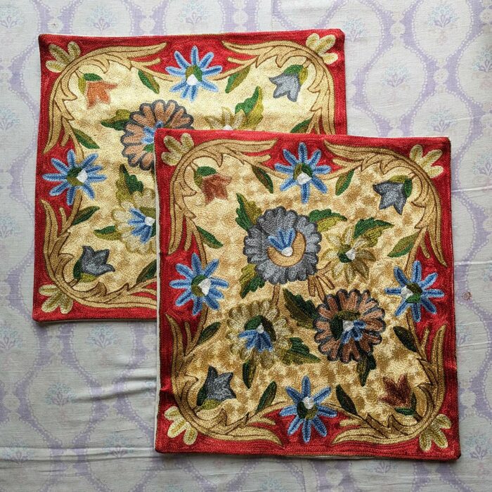 floral cushion covers kashmir
