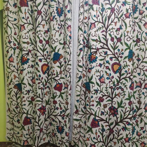 Multicolor Kashmiri Handmade Crewel Work Curtain