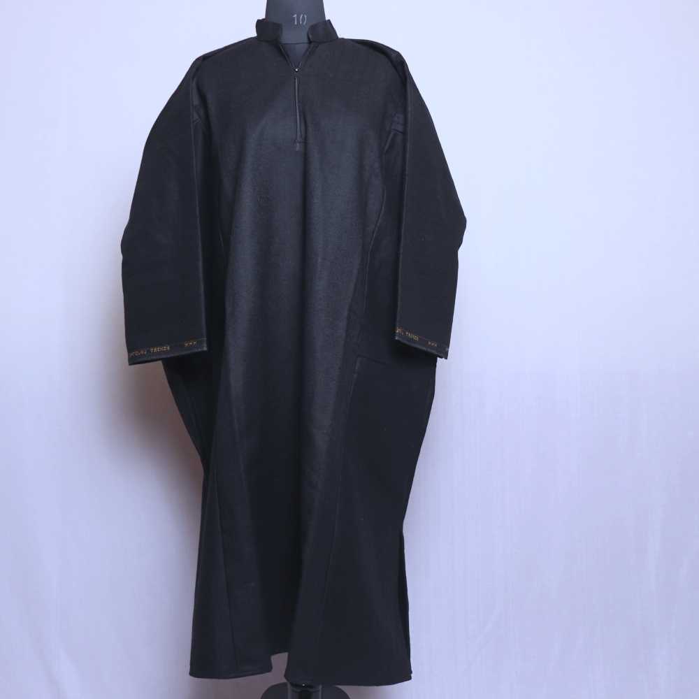 Dark Grey Lakeer Traditional Men Kashmiri Pheran L47.5 - Gyawun